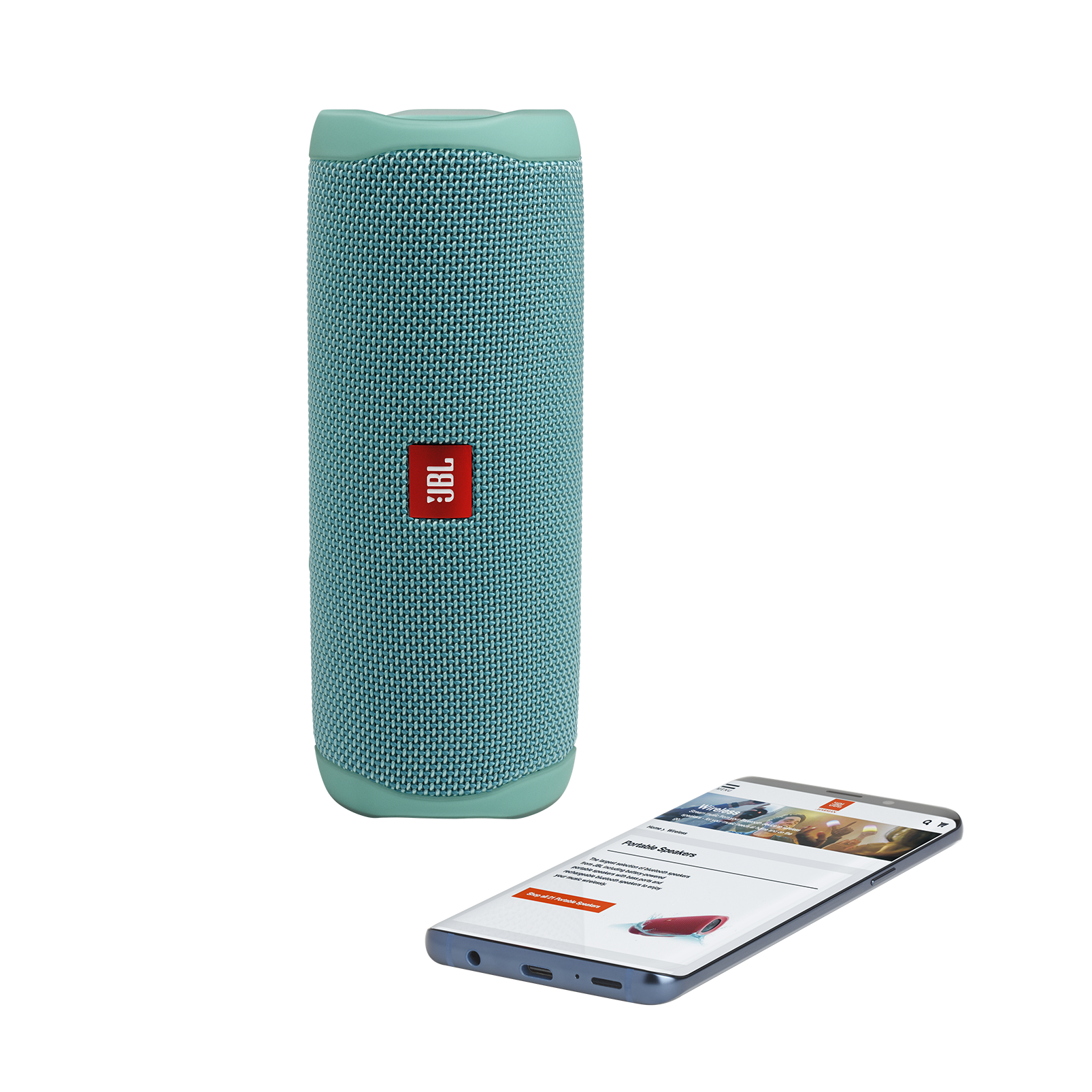 JBL Flip 5 - Teal - Portable Waterproof Speaker - Detailshot 2